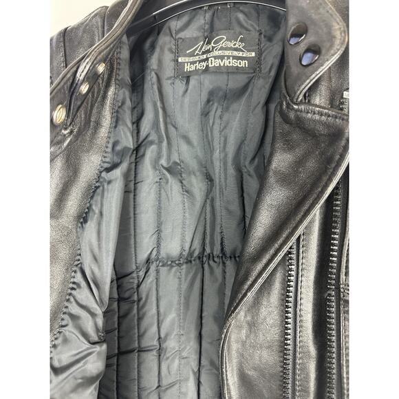 Vintage Hein Gericke x Harley Davidson Leather Motorcycle Jacket Double Zipper - Picture 5 of 16